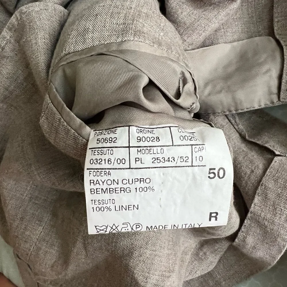 Canali Proposta Men Linen Lightweight Blazer Jacket sz 50R